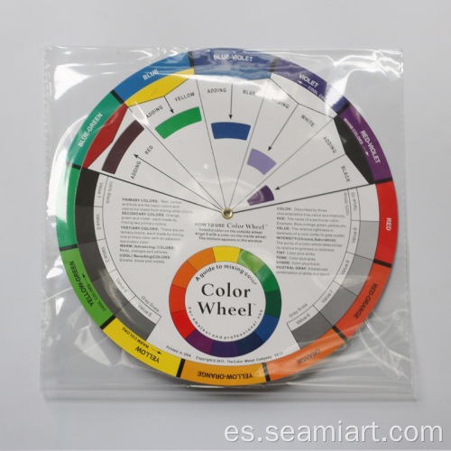 Tarjeta de papel de rueda de color de 140 mm de diámetro